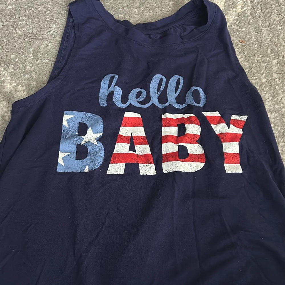 4th of July maternity tank